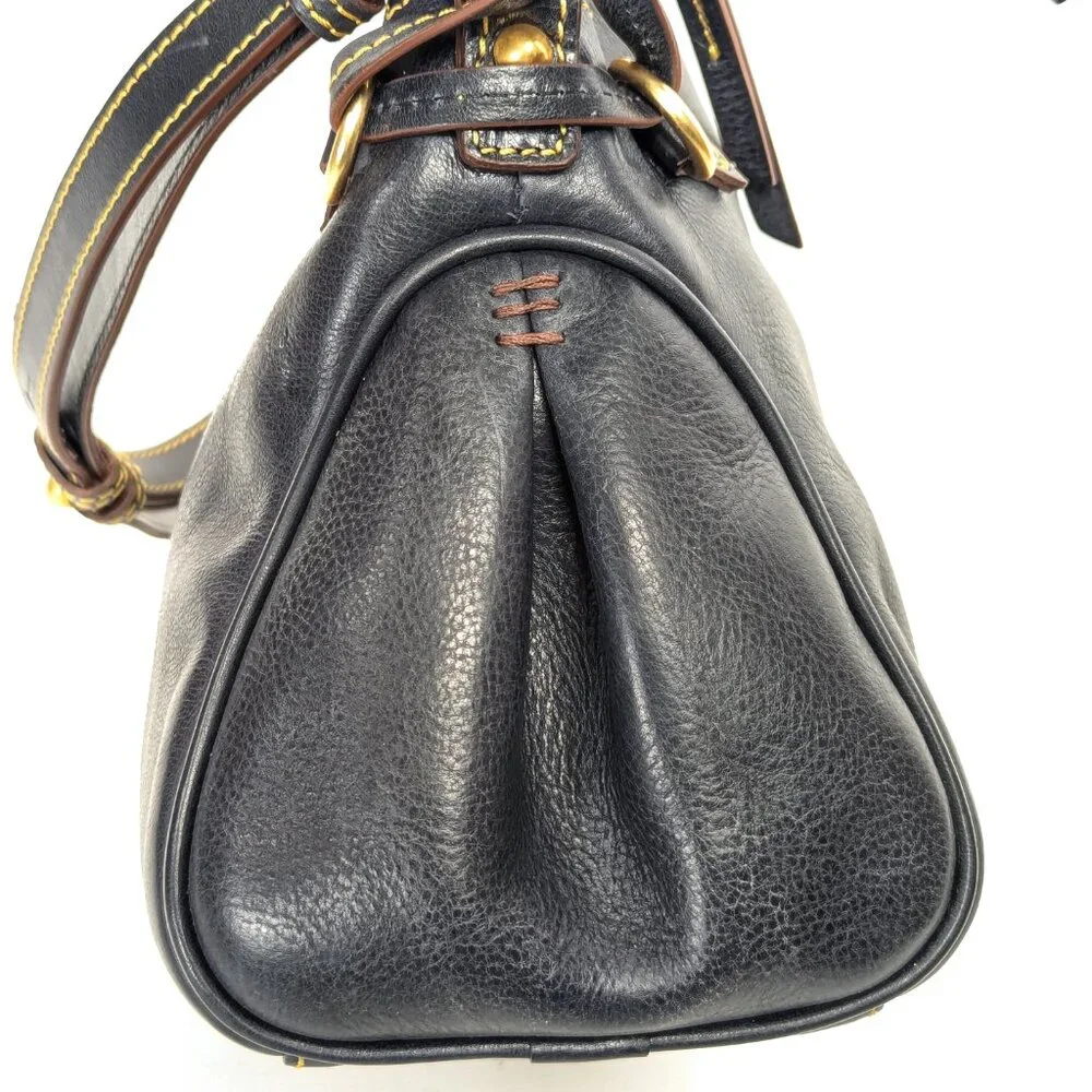 DOONEY & BOURKE USA Black Leather Florentine Hobo Satchel - Made in USA - NEW - Picture 5 of 16